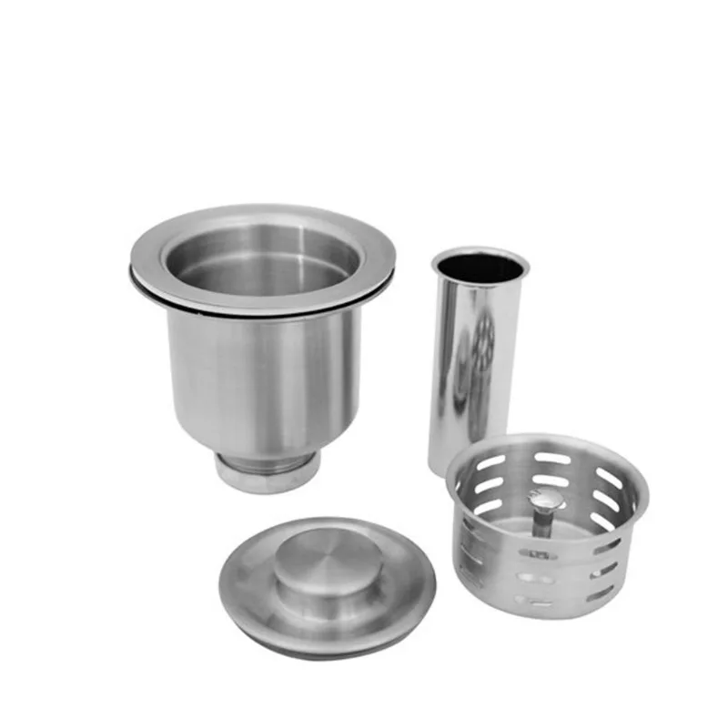 Stylish 3.5-in Stainless Steel Rust Resistant Strainer with Tailpipe and Basket