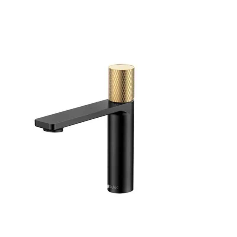 Stylish Single Handle Modern Bathroom Faucet Basin Sink Faucet in Matte Black