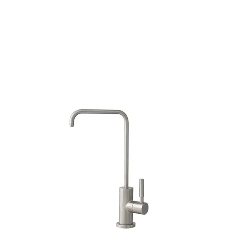Stylish Stainless Steel Brushed 1-Lever Deck Mount High-Arc Drinking Water Tap Faucet