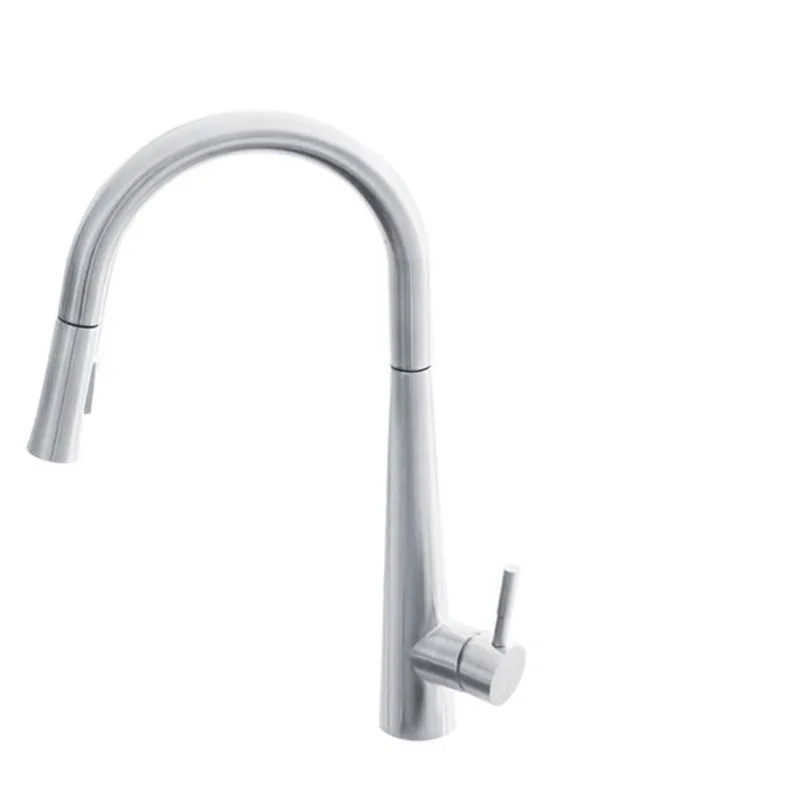 Stylish Polished Chrome 1-Handle Deck Mount High-Arc Handle/Lever Kitchen Faucet