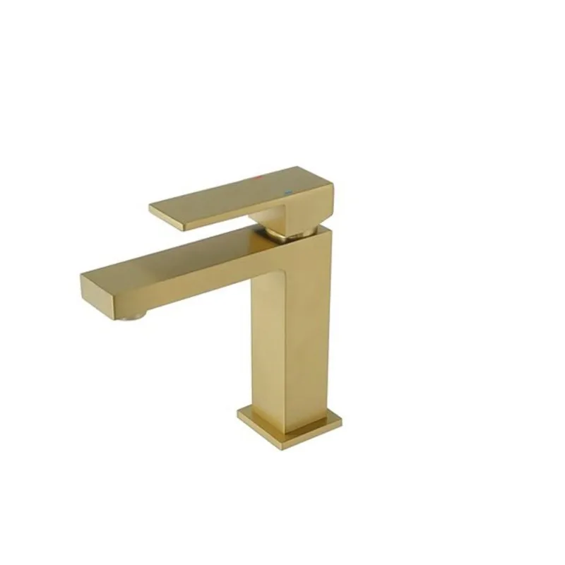 Stylish Single Handle 6 1/2-in Brushed Gold Bathroom Faucet