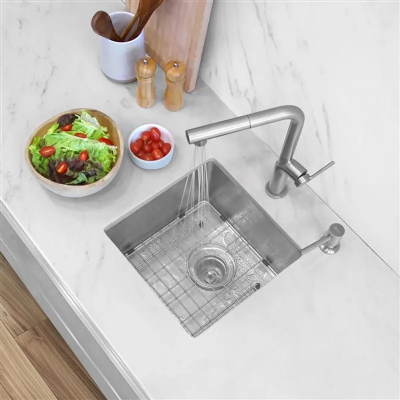 Stylish 15-in Single Bowl Undermount Stainless Steel Kitchen Sink