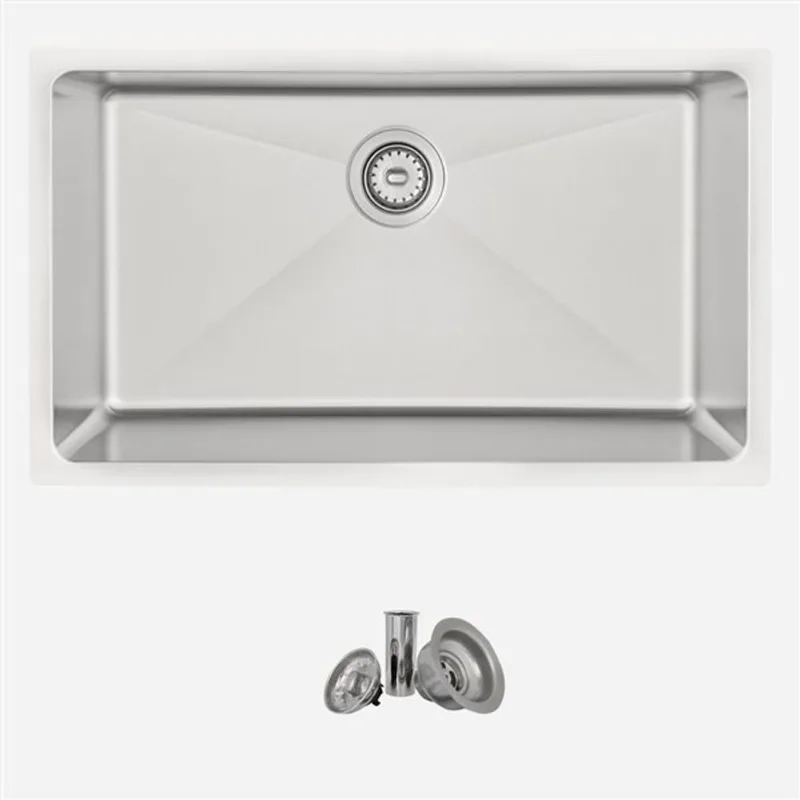 Stylish 31-in Single Bowl Dual-Mount Stainless Steel Kitchen Sink