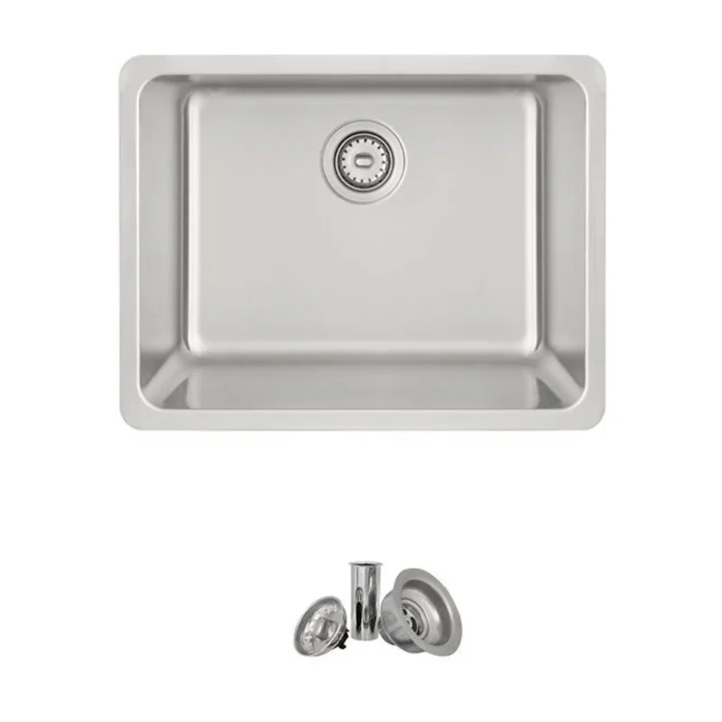 Stylish 20.5-in Single Bowl Dual-Mount Stainless Steel Kitchen Sink