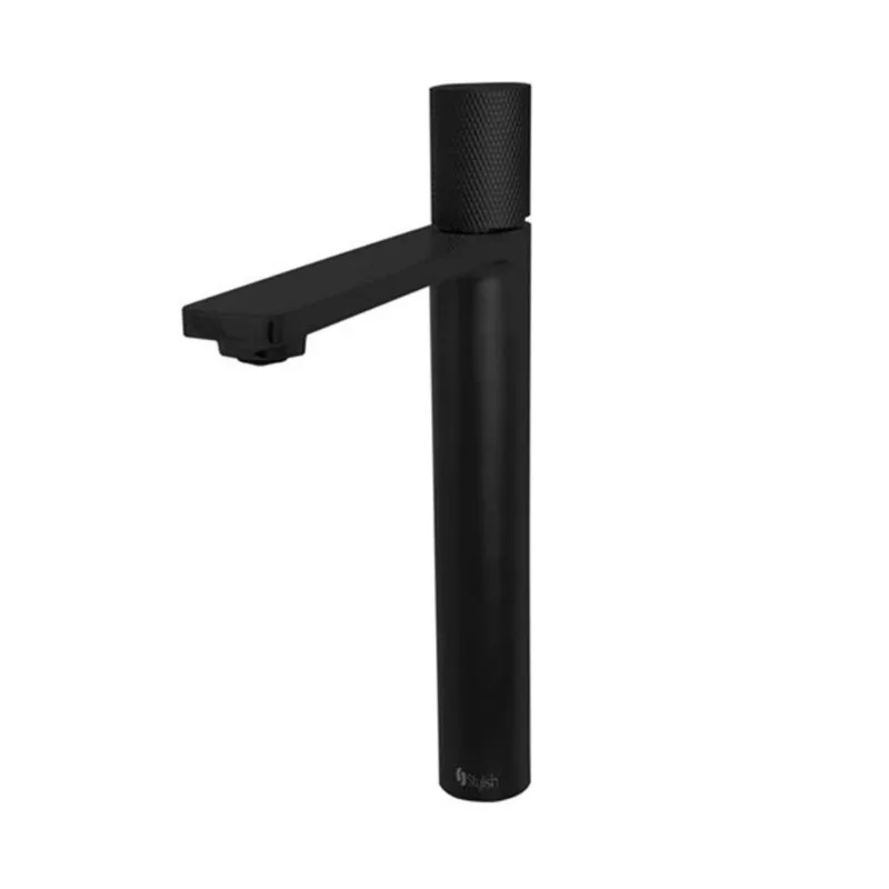 Stylish Nessa Single Handle 12 1/2-in Matte Black Vessel Bathroom Faucet