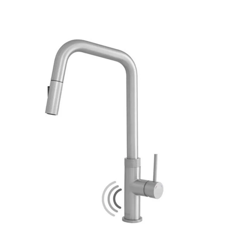 Stylish Gela Single Handle Stainless Steel Pull Down Touchless Kitchen Faucet