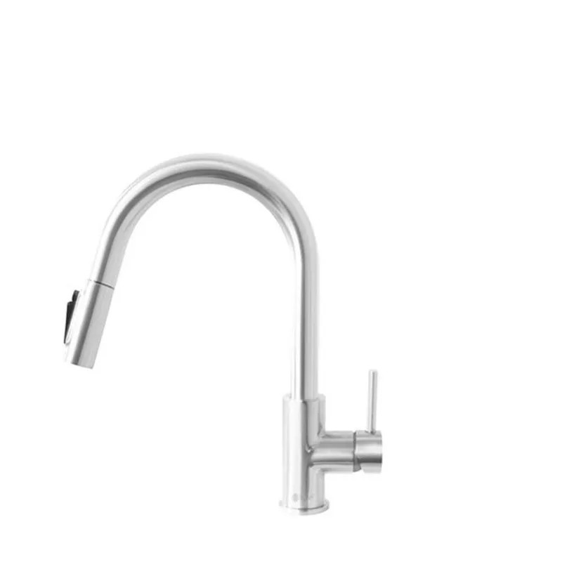 Stylish Single Handle Pull-Down Kitchen Faucet w/ Reversible Osmosis - Polished Chrome