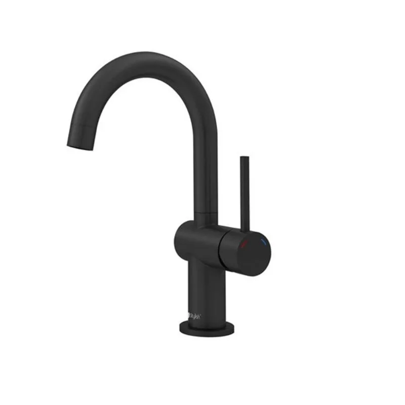 Stylish Single Handle Bathroom Faucet Stainless Steel 10.1-in - Matte Black