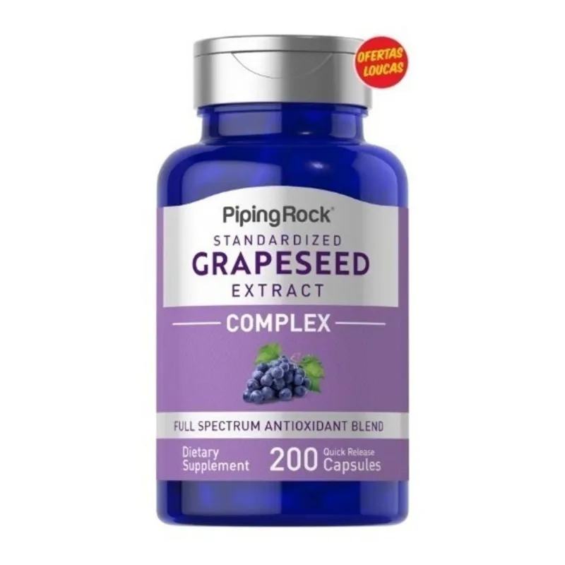 Grape Seeed Extract Extrato De Semente De Uva 200 Cápsulas
