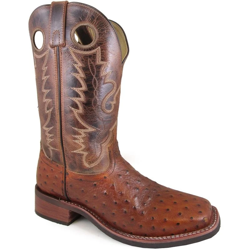 Smoky Mountain Mens Danville Sq Cog Boots Cognac/Brown Crackle / 13D