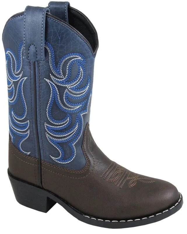 Smoky Mountain Kids Monterey Navy Boots Brown/Blue / 5