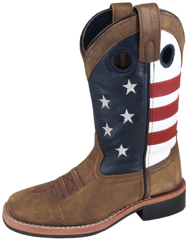 Smoky Mountain Childs Stars and Stripes Boots Vintage Brown / 9.5