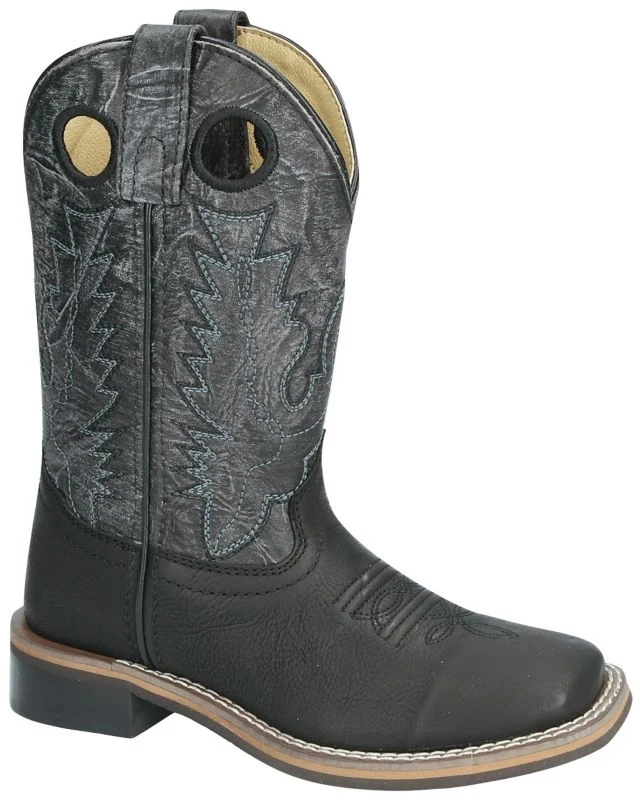Smoky Mountain Youth Duke Boots Black/Black Distress / 4