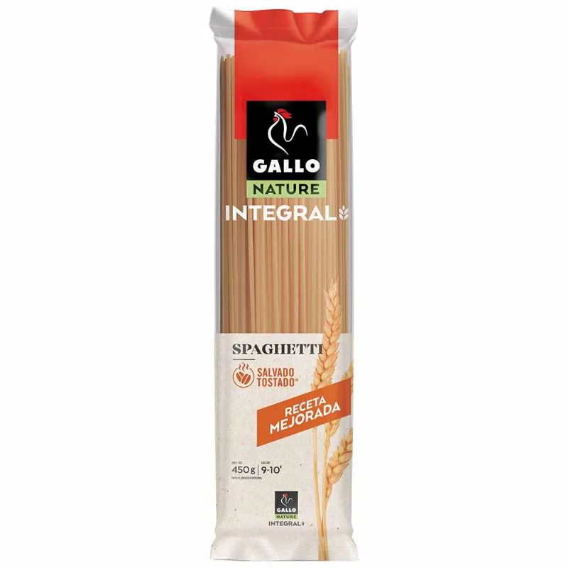 Fideo Spaghetti GALLO Integral Bolsa 450g