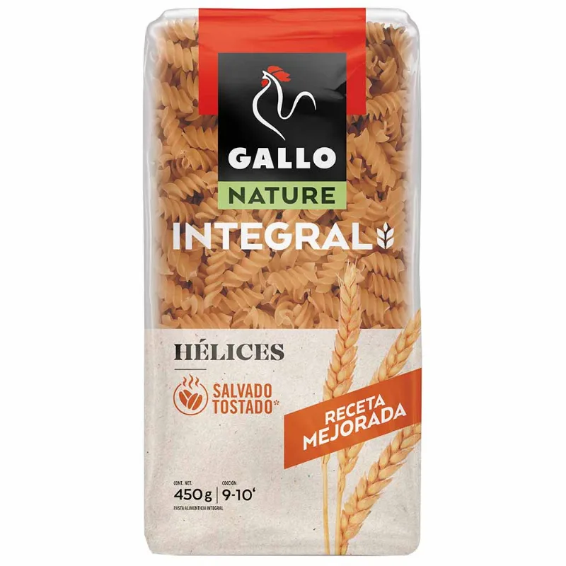 Fideo Tornillo GALLO Integral Bolsa 450g