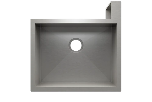 Julien - SocialCorner sink undermount flat aprons right corner, single 23X18X10