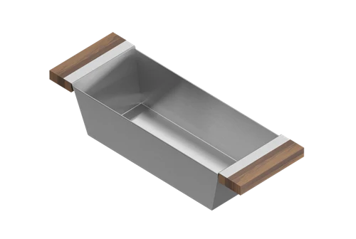Julien - Bin for 17 inch sink, walnut handles, 6X18X4-1/4