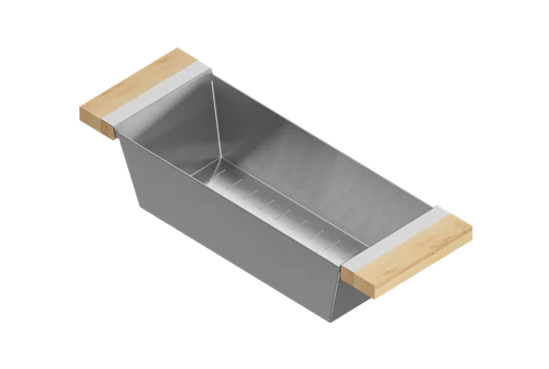 Julien - Colander for 17 inch sink, maple handles, 6X18X4-1/4