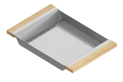 Julien - Colander for 17 inch sink, maple handles, 12X18X2-1/4