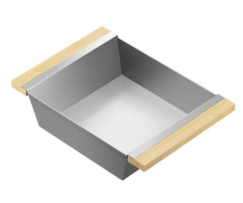 Julien - Bin for 18 inch sink, maple handles, 12X19X4-1/4