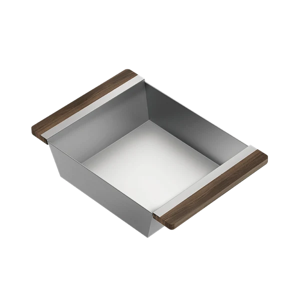 Julien - Bin for Fira sink, walnut handles, 12X17X4-1/4