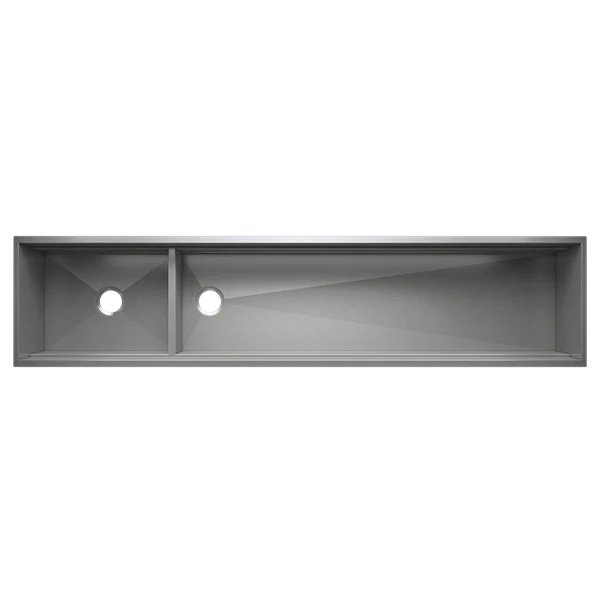 Julien - Smartstation 81 Inch Undermount Double-Bowl Workstation Kitchen Sink, L21X17X10 R60X17X10