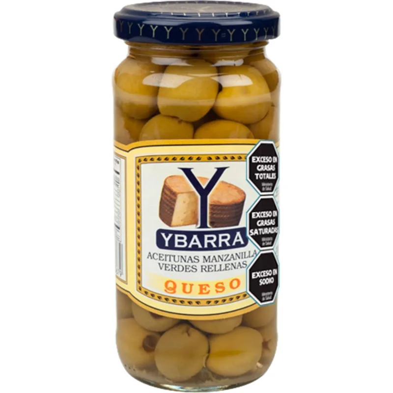 Aceitunas Ybarra rellenas con queso 142 g.