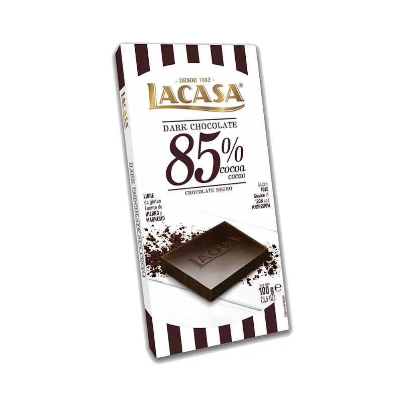 Chocolate Amargo 85% Cacao 100 Grs Lacasa