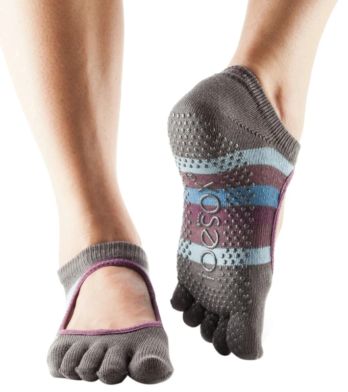 Toesox Bella Full-Toe Yoga Grip Socks Backflip / M