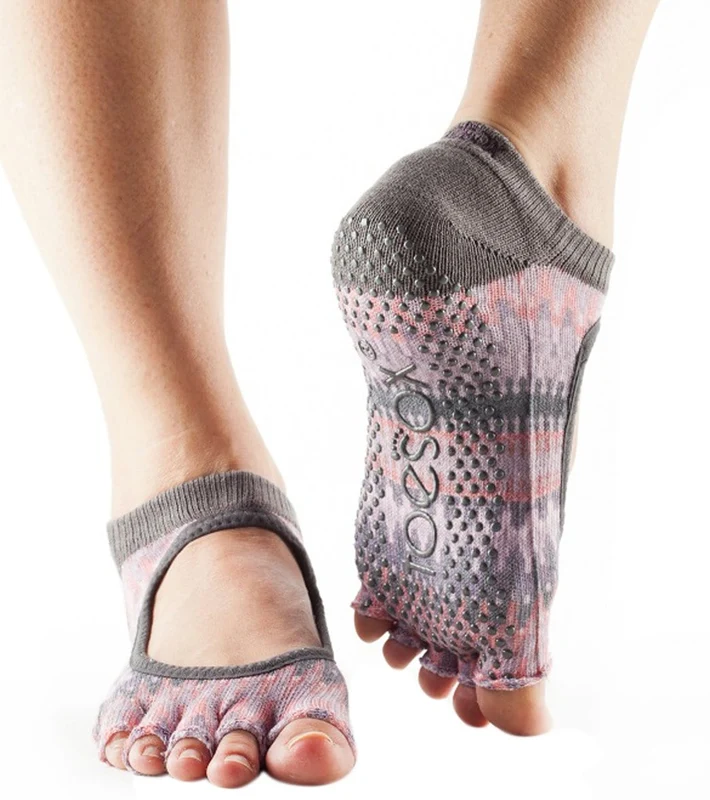 Toesox Bella Half-Toe Yoga Grip Socks Siren / M