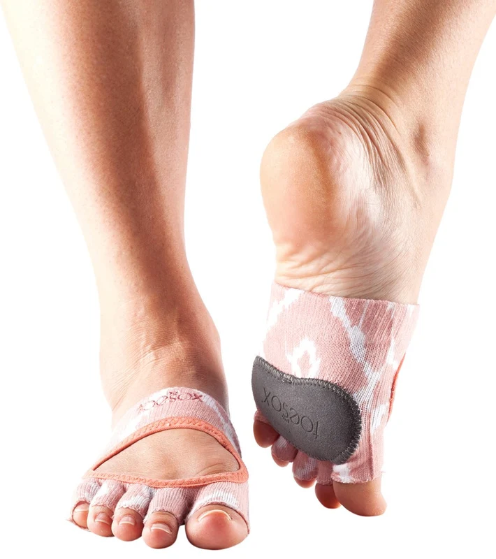 Toesox Releve Half-Toe Yoga Grip Socks Shine / S