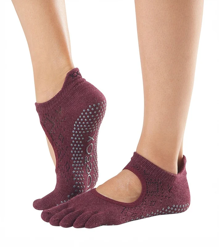 Toesox Bellarina Full-Toe Yoga Grip Socks Vixen / M