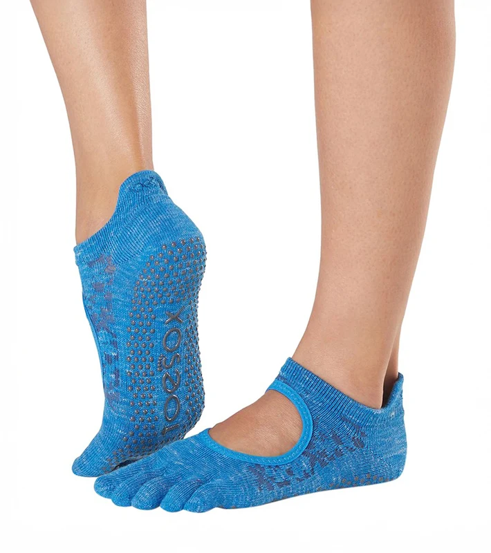 Toesox Bellarina Full-Toe Yoga Grip Socks Lapis / M