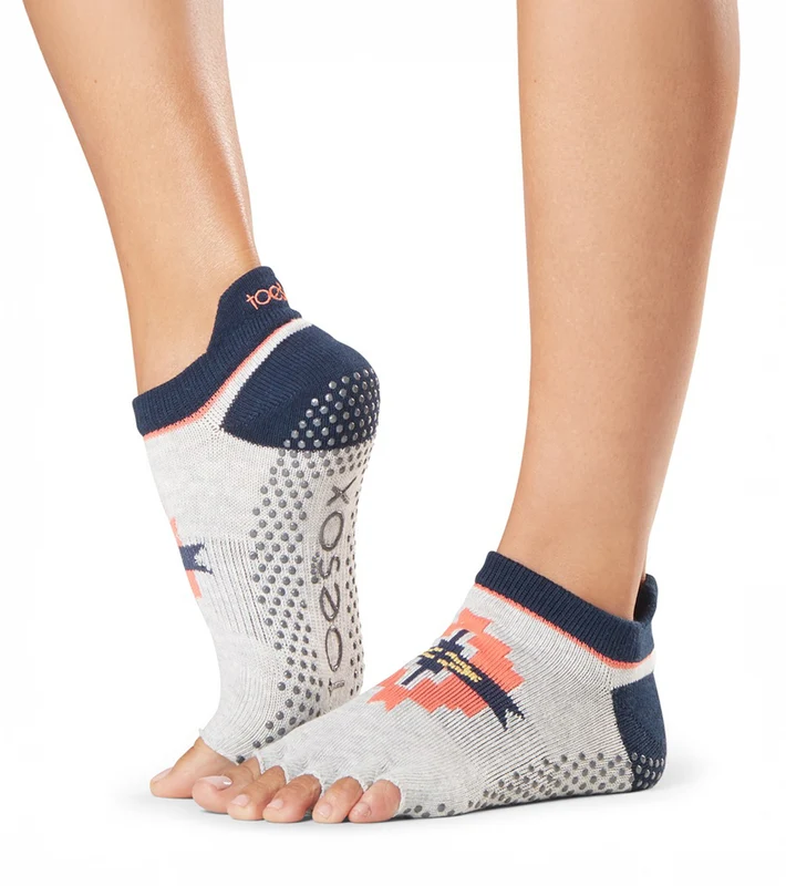 Toesox Low Rise Half-Toe Yoga Grip Socks Yonder / S