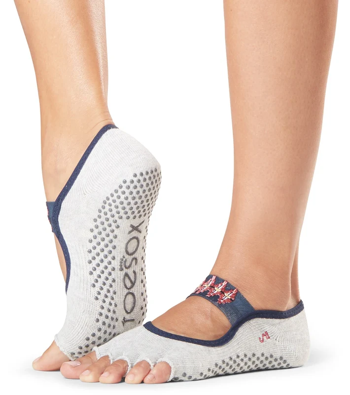 Toesox Mia Half-Toe Yoga Grip Socks Yonder / S