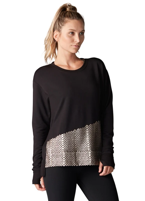 Tavi Cozy Sweatshirt Ebony Gold Snake / XS