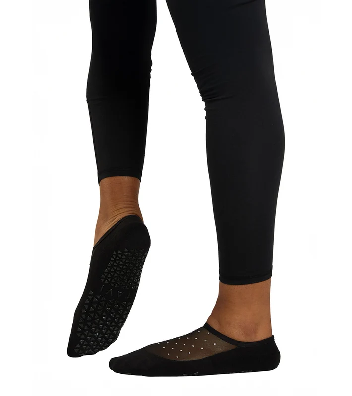 Tavi Maddie Barre Grip Socks Black Sparkle / S