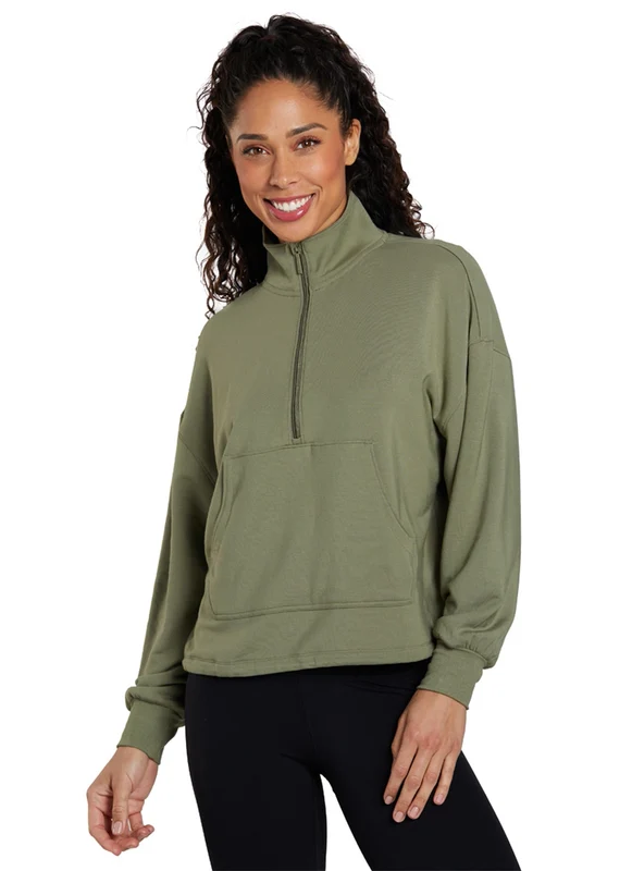 Tavi Cozy Half Zip Light Olive / L