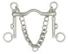 Centaur Stainless Steel Weymouth Curb Bit W Chain Stainless Steel / 5.5