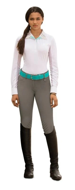Ladies Sarafina Euro Grip KP Breeches 28 Long Wood Wood / 30 Regular