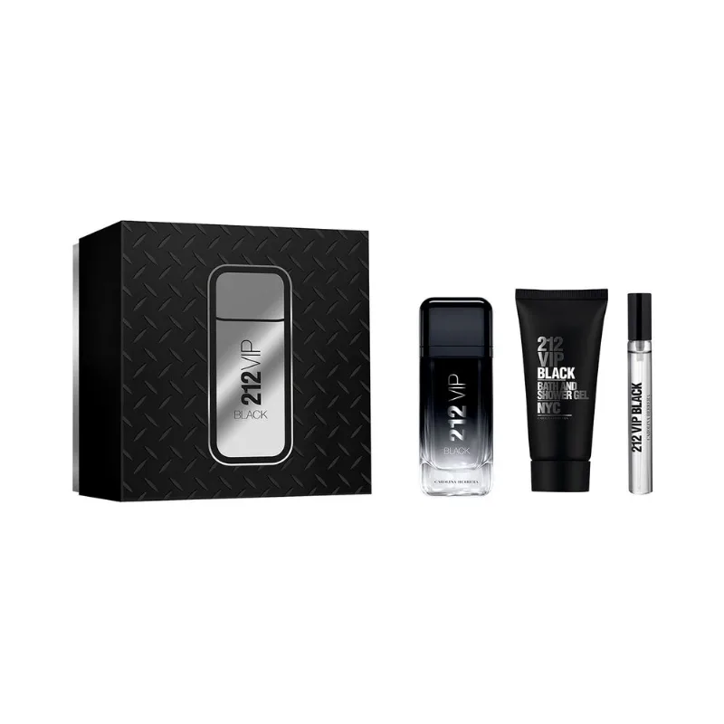212 Vip Men Black EDP 100 ml + Shower Gel 100 ml y EDP 10 ml