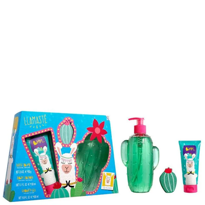 Conjunto De Banho Air Val Eau My Llama 3 Peças 500 Ml