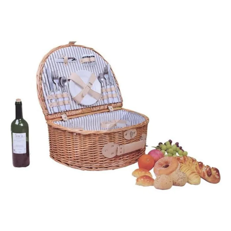 Cesta Piquenique Luxo Members Mark 46x36x20 Cm 24 Peças