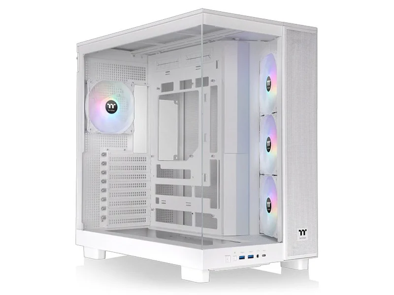 Thermaltake View 380 XL Tempered Glass ARGB Snow Mid-Tower Case - White Snow Umart Online