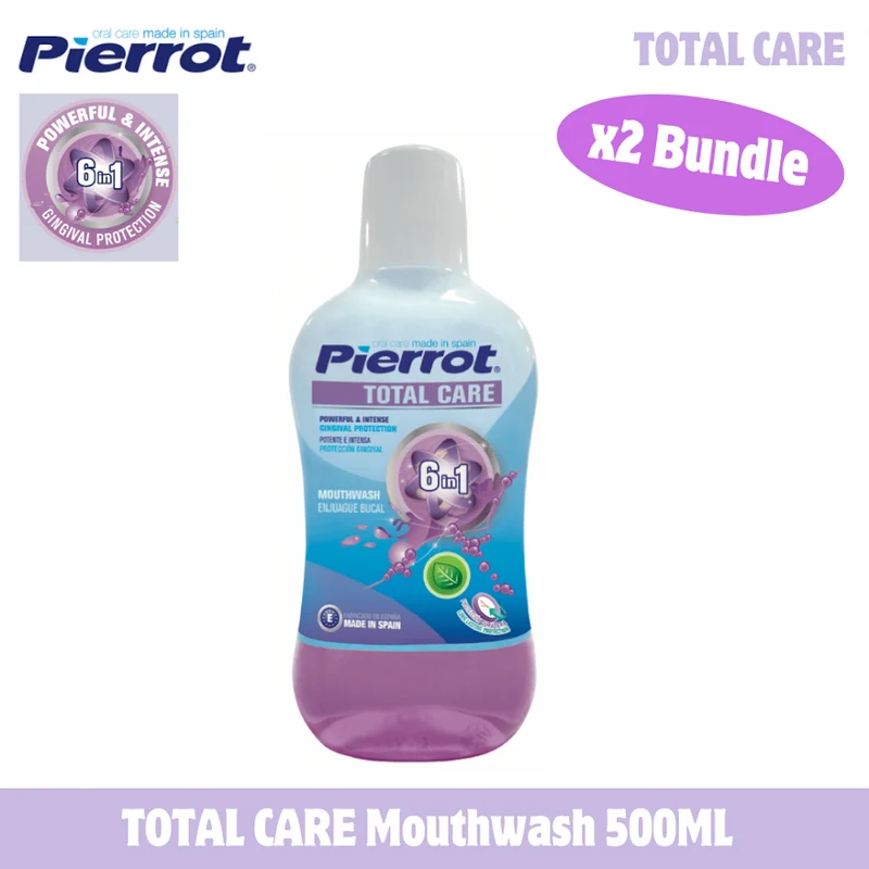 Pierrot Total Care Mouthwash 500ml (Bundle of 2)