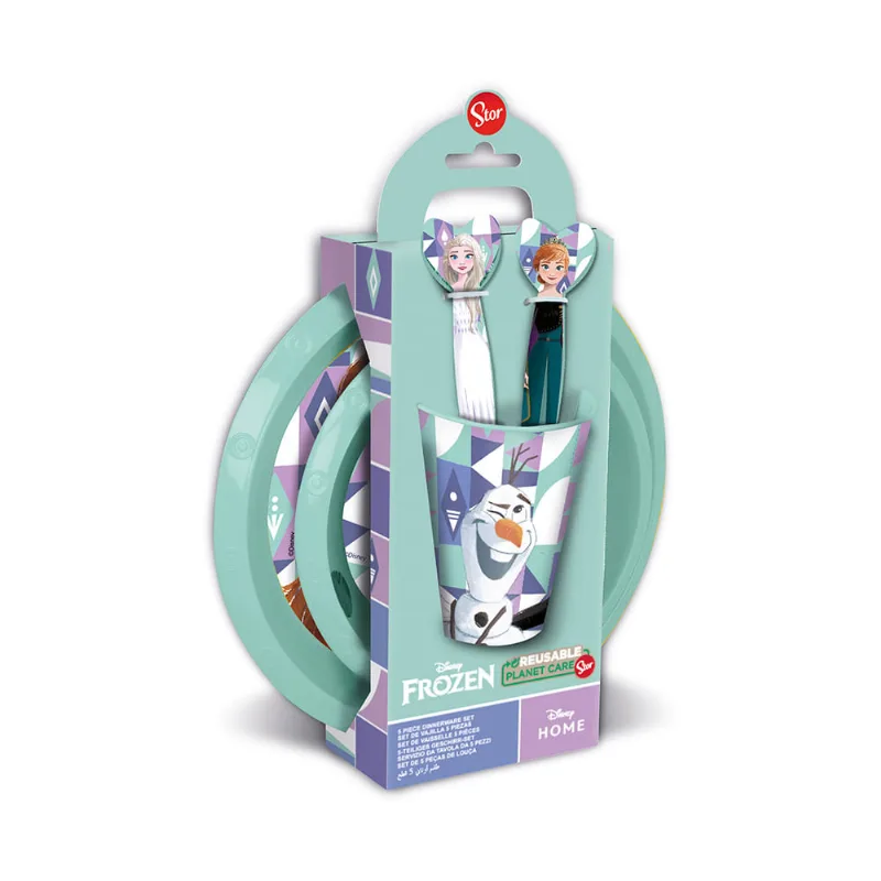 Set Vajilla Plástica Frozen 5 Piezas Stor