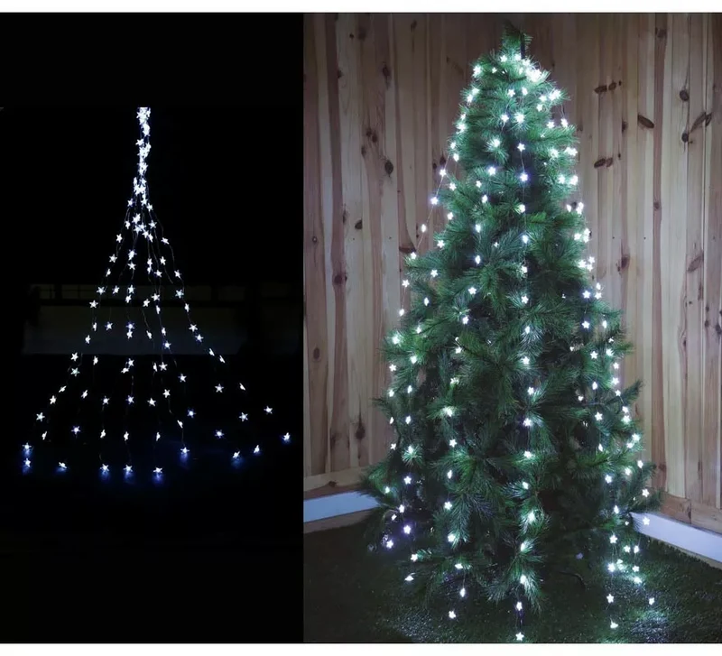 Rama de 200 Led Estrellas blancas con 8 funciones T.Única