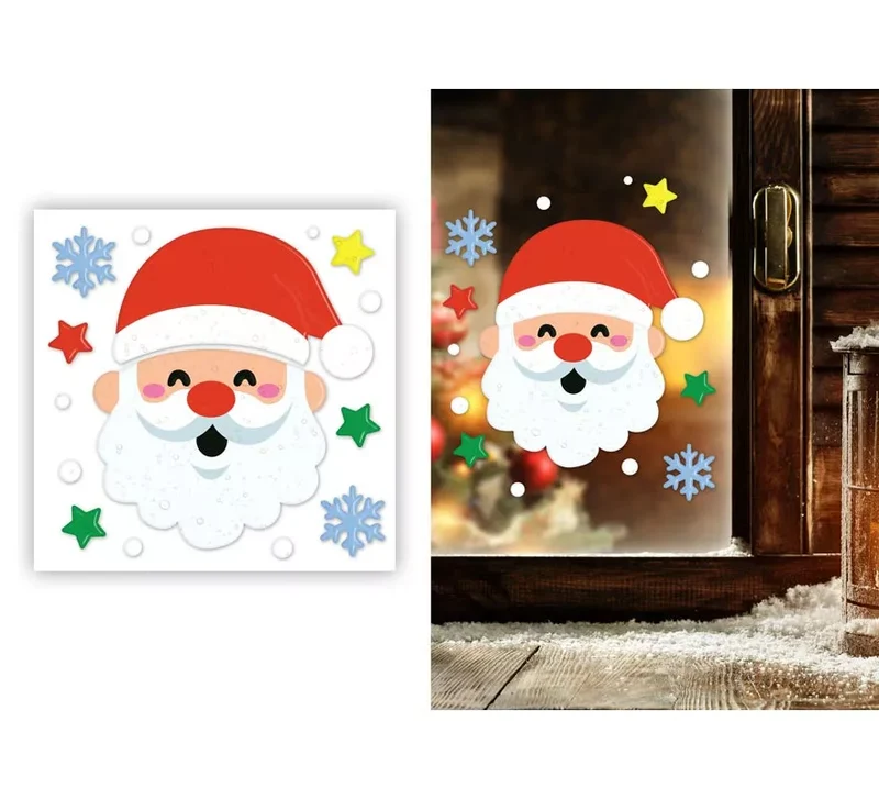 Decoración Gel Papá Noel de 20x25 cm Sin talla