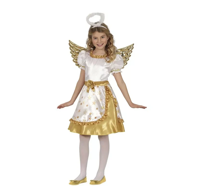 Disfraz de Ángel dorado para niña 5-6A