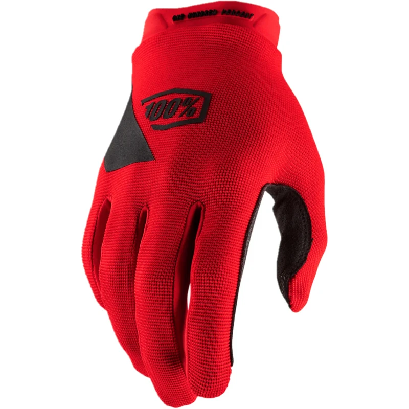 100% Ridecamp Full Finger Youth Gloves Red XL